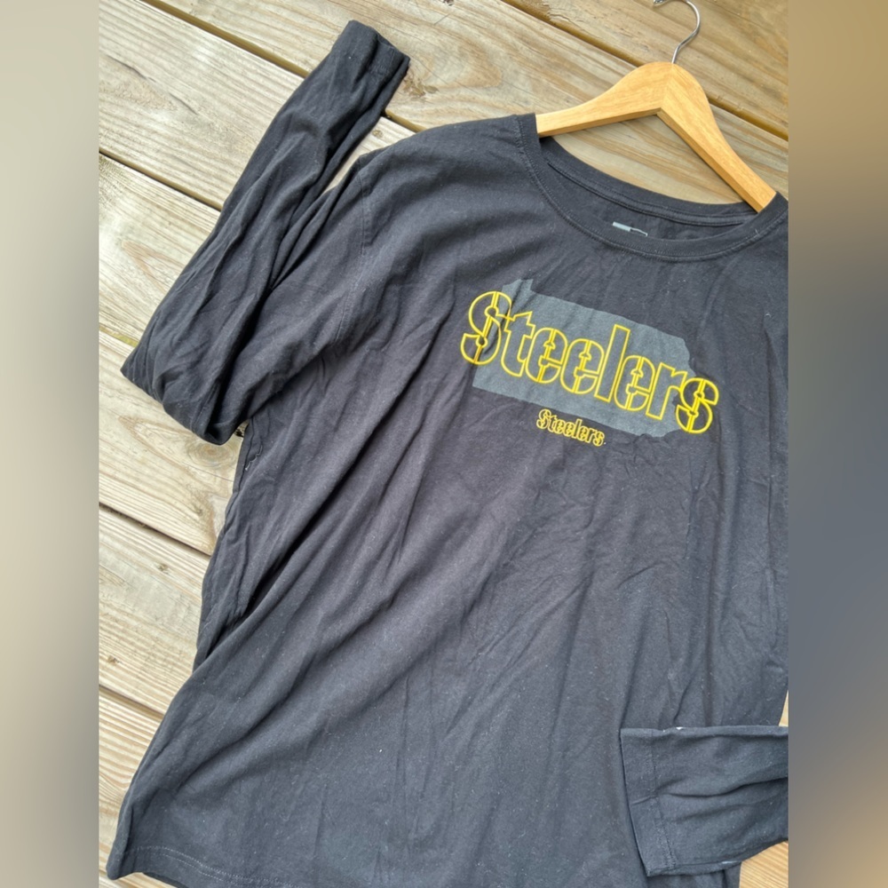 New Era Pittsburgh Steelers black long sleeve top - Mens Extra Large - Picture 5 of 8